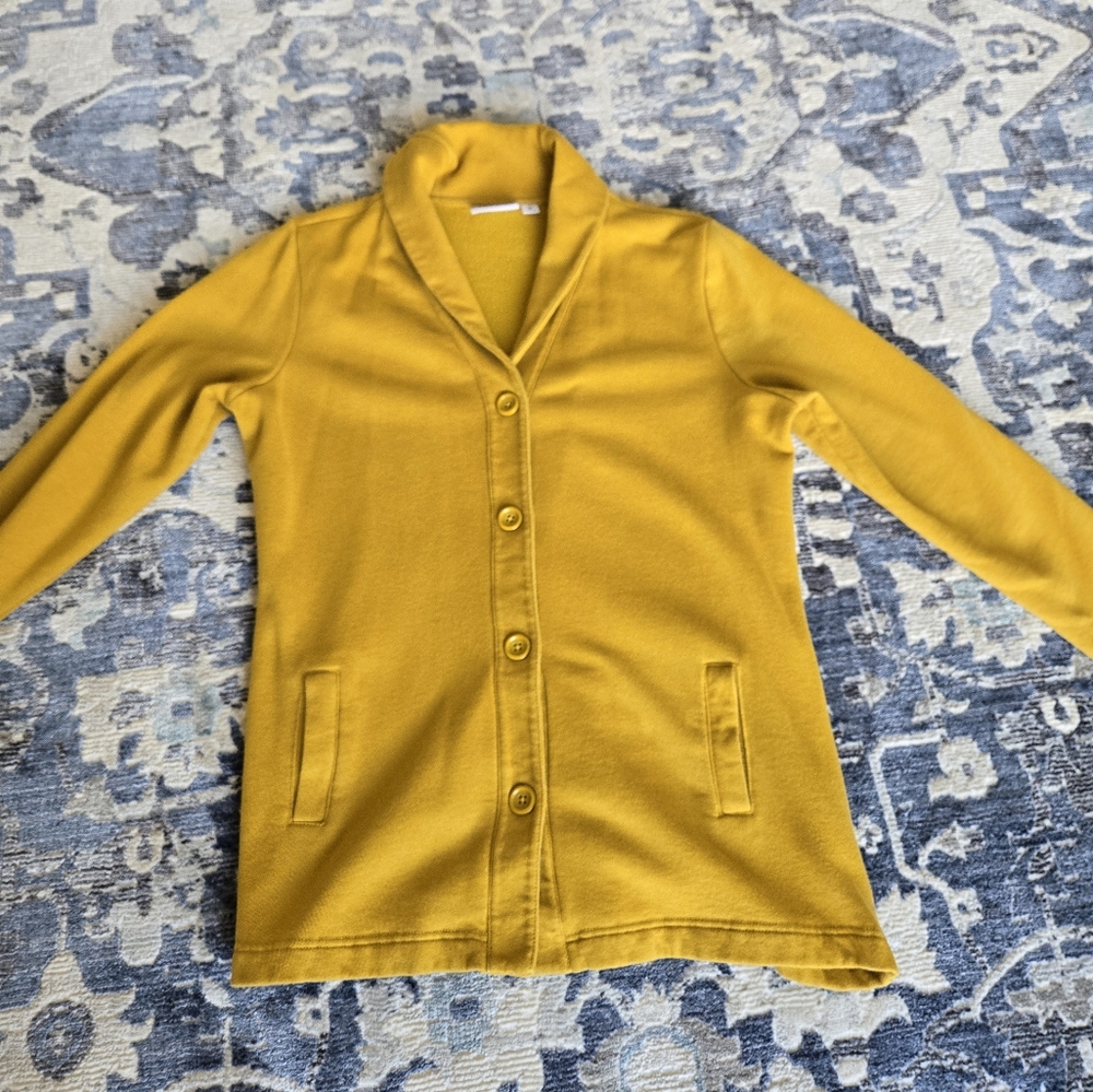 Mustard Yellow Men's Cardigan - M